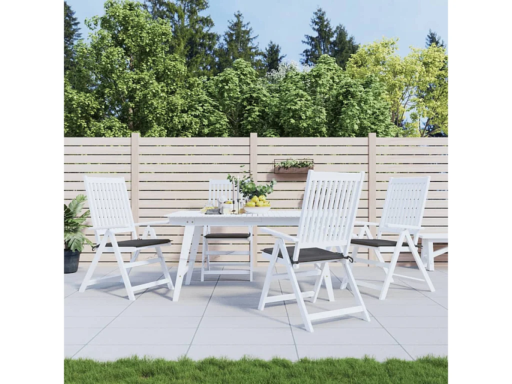 Coussins de chaise de jardin lot de 4 anthracite 50x50x3 cm