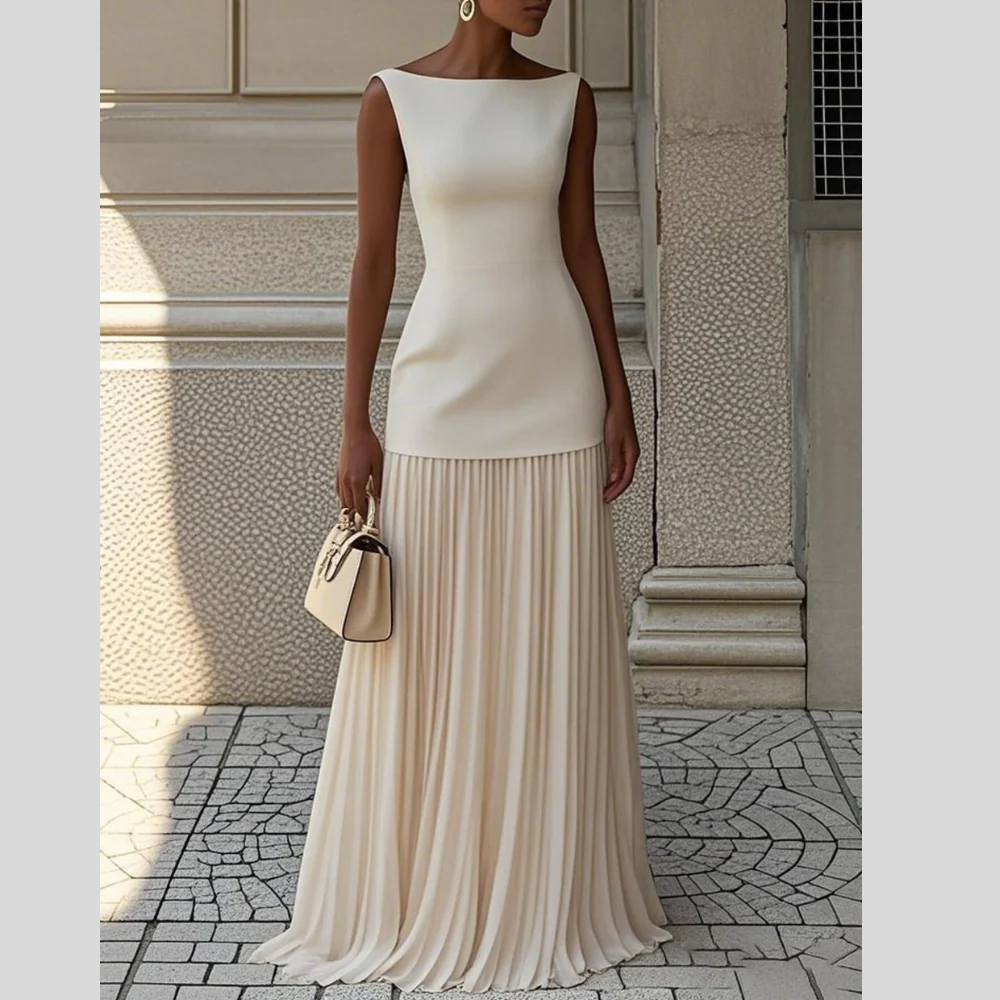 Full Size Sleeveless Top and Pleated Maxi Skirt Set Plus Size - ZKZOOK