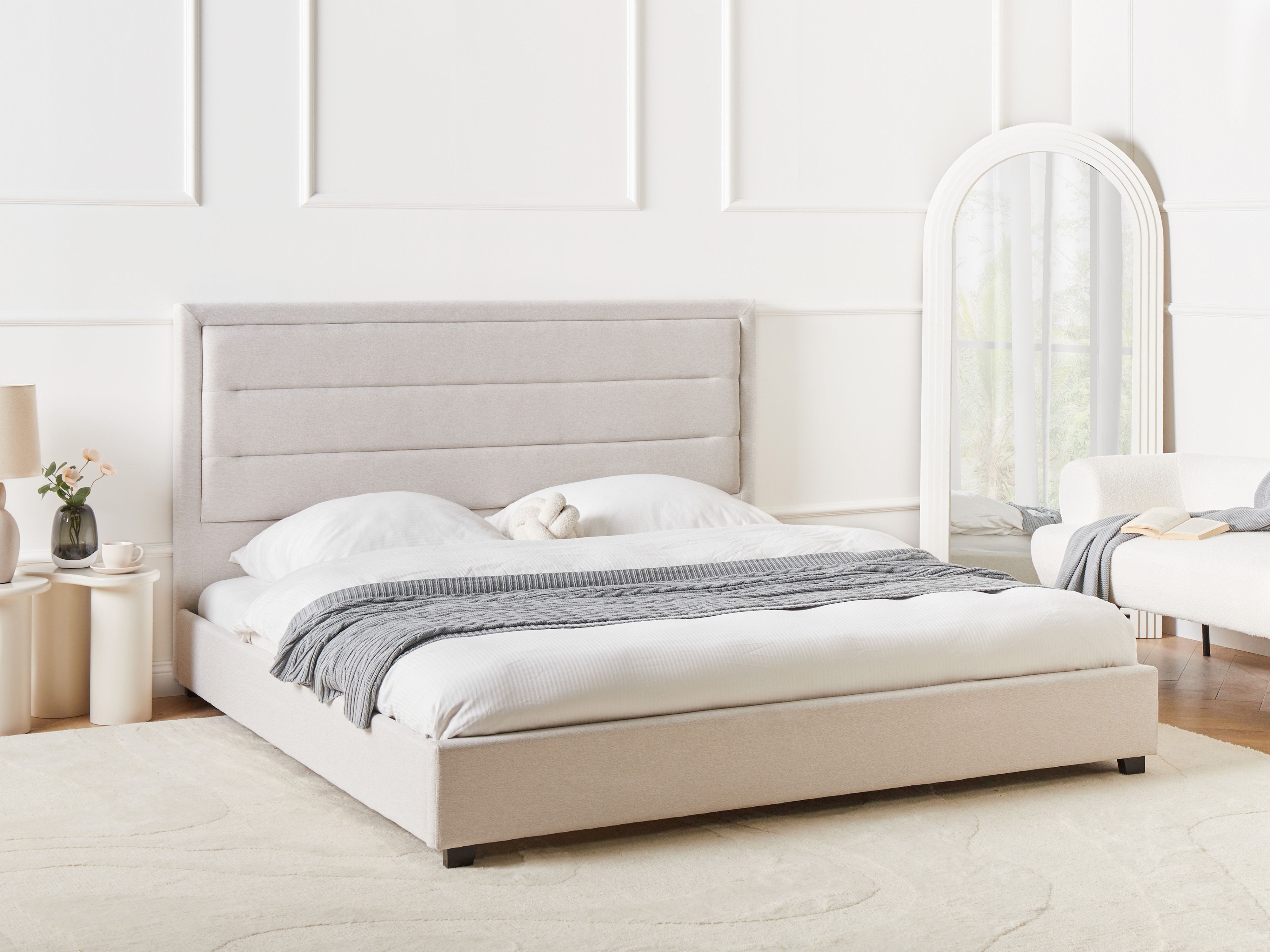 Waterbed Fabric ROUEN 180 x 200 cm (EU Super King) Light Beige