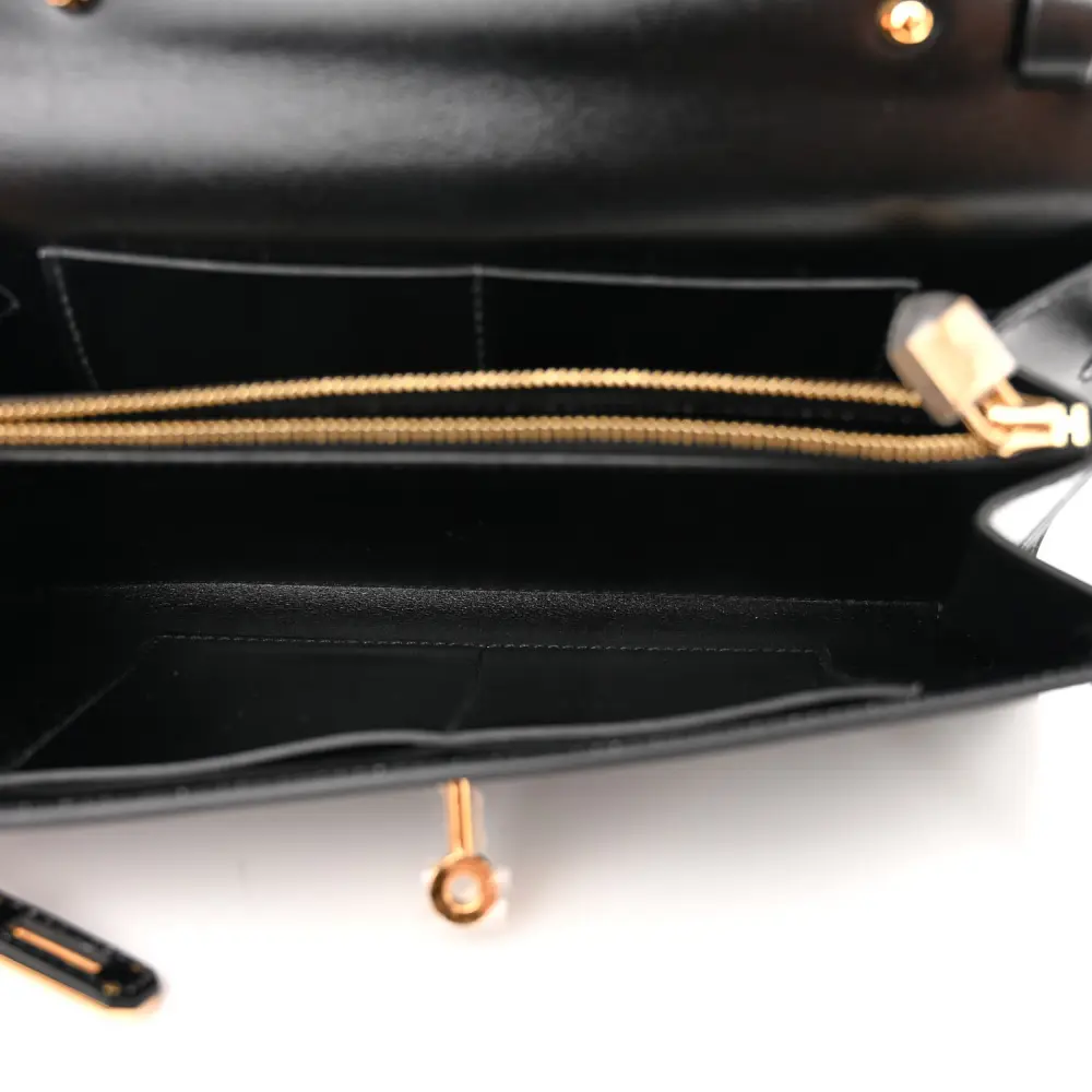 Hermès Black Box Leather Kelly Wallet To Go Gold Hardware Top quality Replica1:1High-quality replica