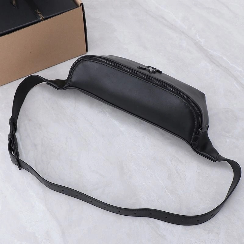 Saint Laurent Classic Monogram Belt Bag In Lambskin Black - 1:1High-quality replica
