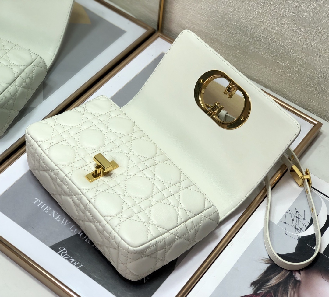 Christian Dior Small Dior Caro Bag, White, For Women Women’s Handbags, Shoulder Bags, Crossbody Bags, 20cm CD M9241UWHC_M35U1:1High-quality replica