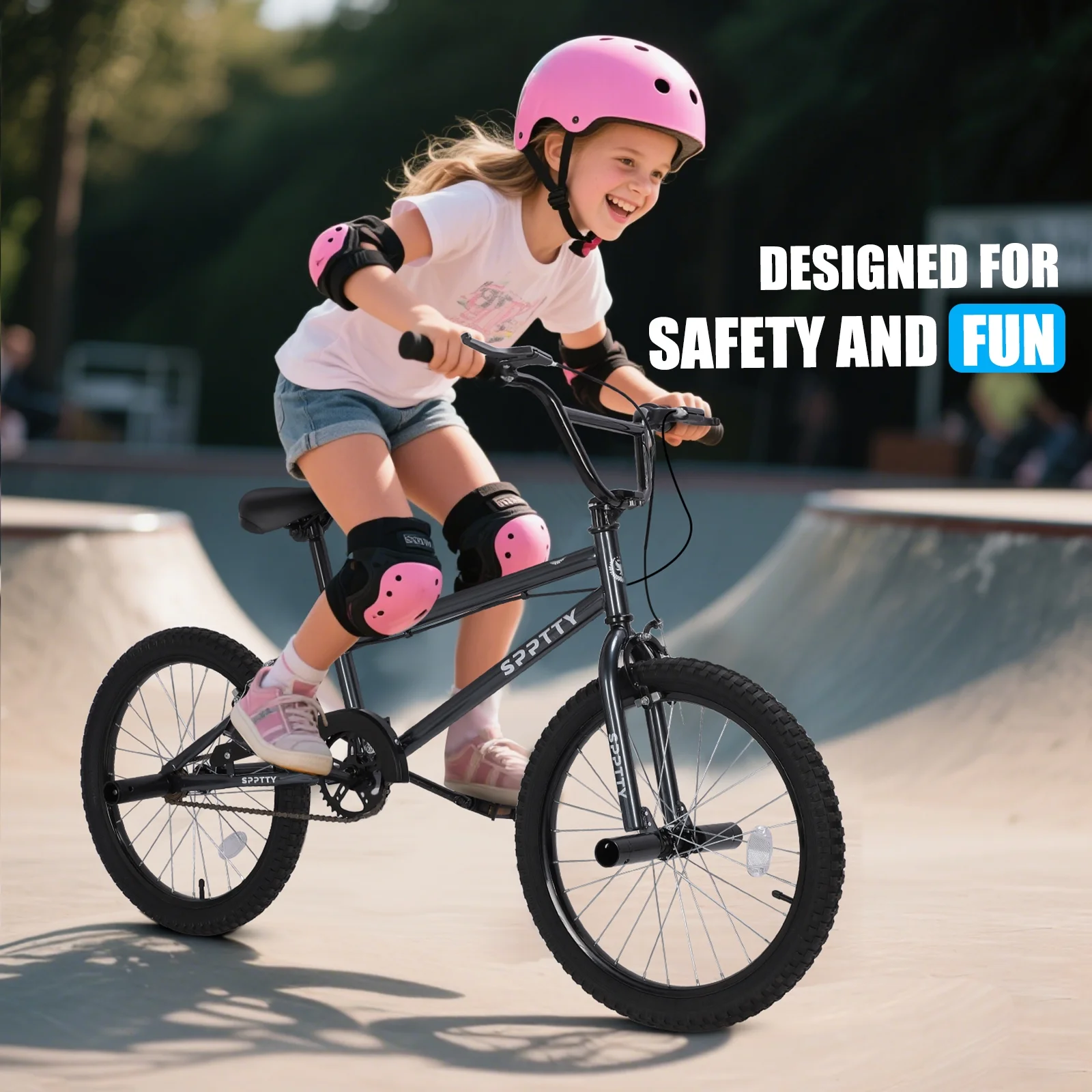 SPPTTY 20" Freestyle BMX Bike with 4 Pegs,Kids Bicycle for Teen Beginner, Age 7-14 Years,Multicolor - Image 13