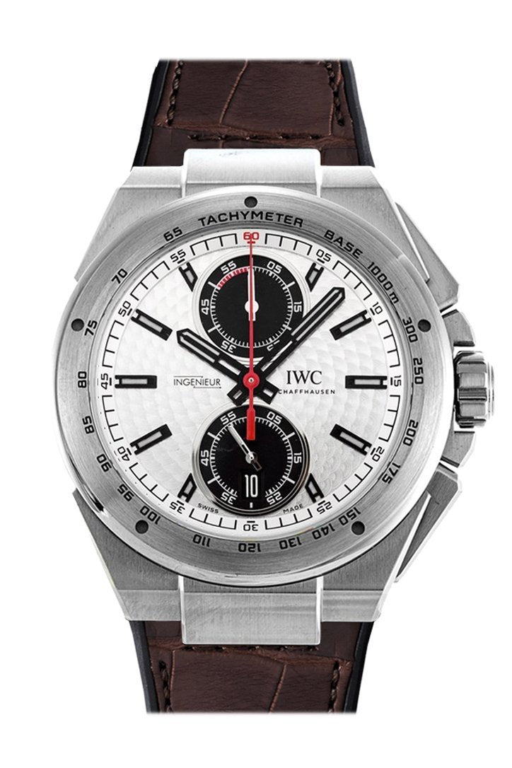 IWC Ingenieur Silver Dial Chrono Leather Strap Automatic 45mm Men's  Watch IW378505(1:1 replica) - Top club