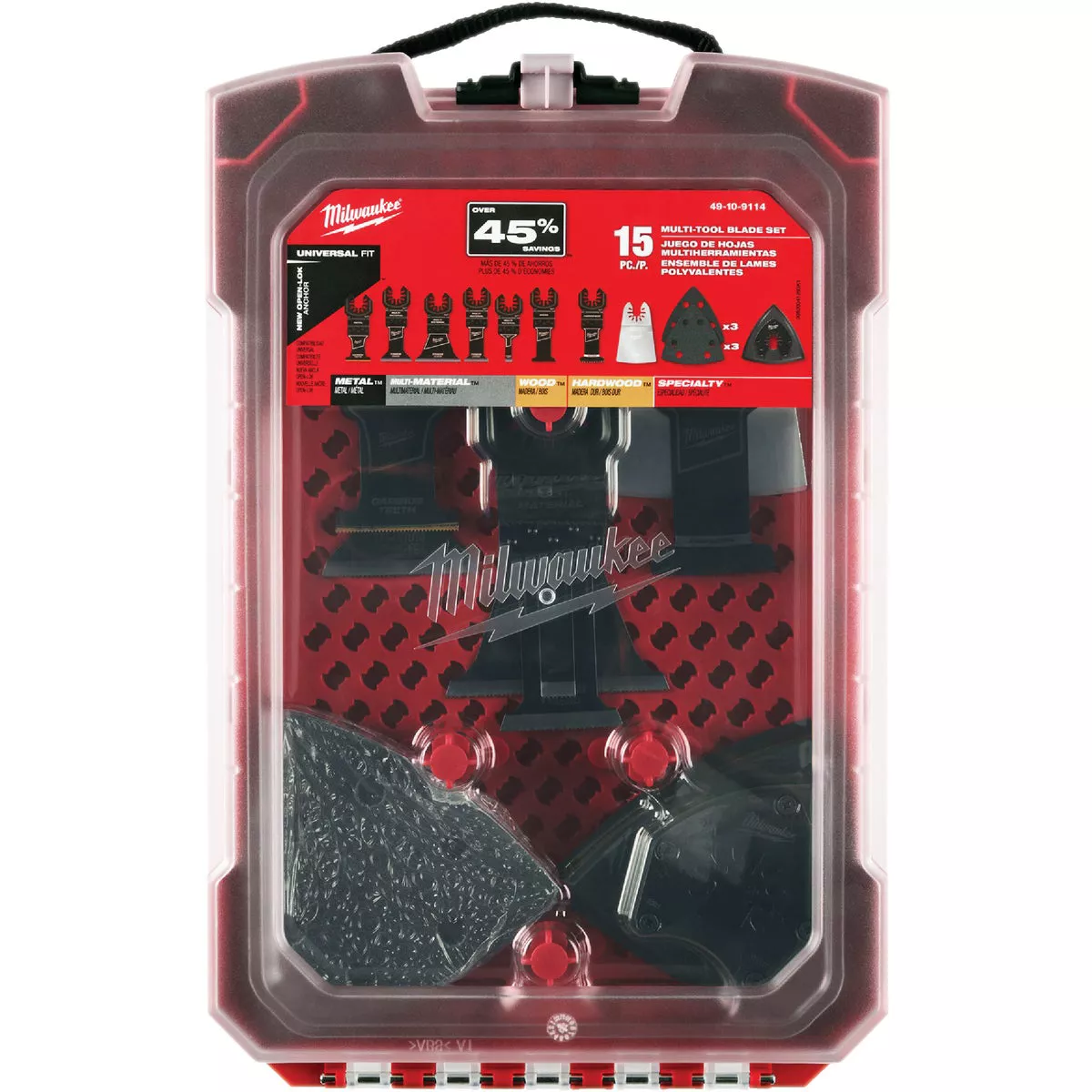 Milwaukee 15-Piece Multi-Tool Oscillating Blade Set with Modular Case