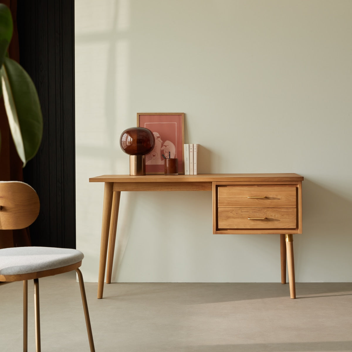 Tikamoon - Kort - Bureau van massief teak