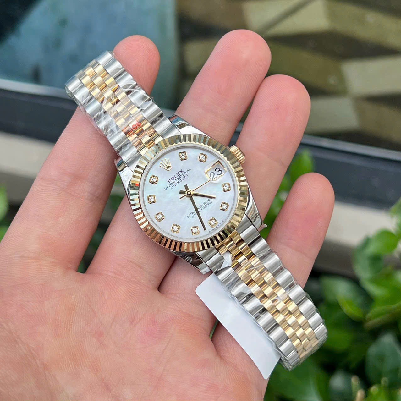 Rolex DateJust 18K Gold Wrapped Replica Watch Mother-of-Pearl Dial GM Factory 31mm - Top club