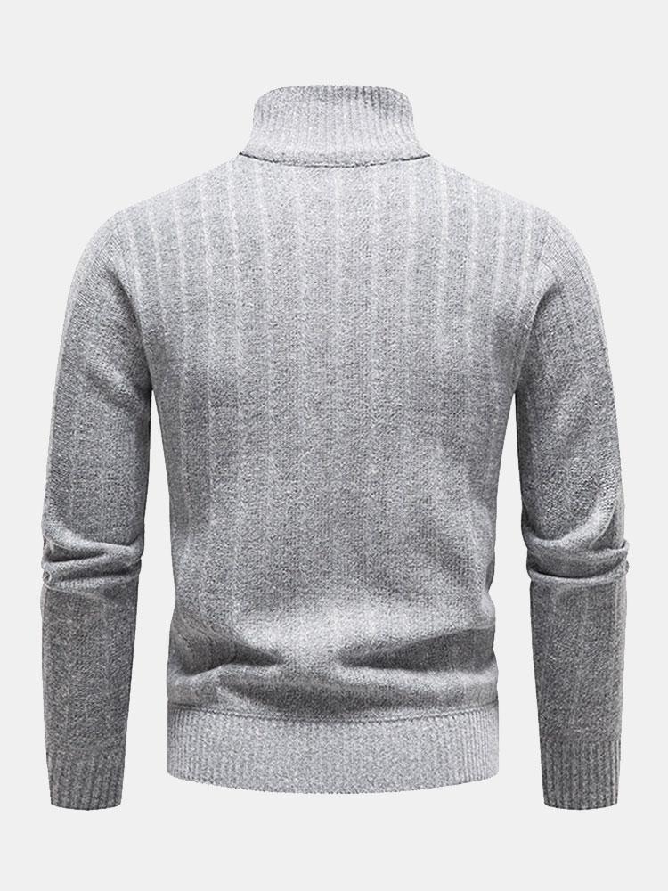 Textured Quarter Zip Sweater