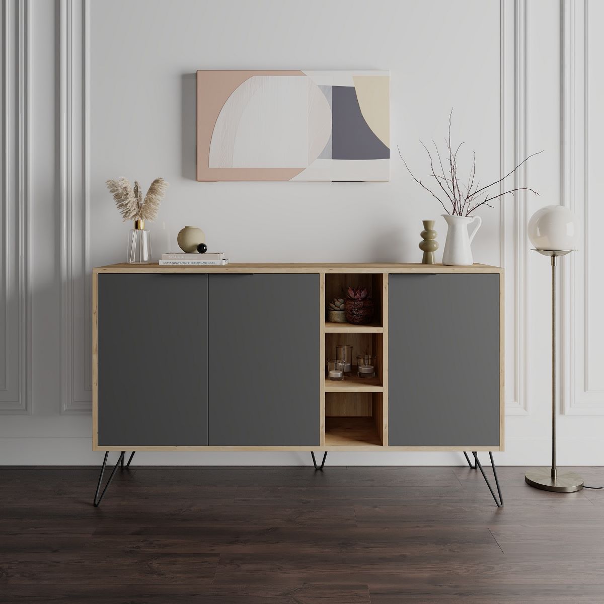 Calicosy - CLARA Buffet 3 nissen en 3 deuren - H83 cm