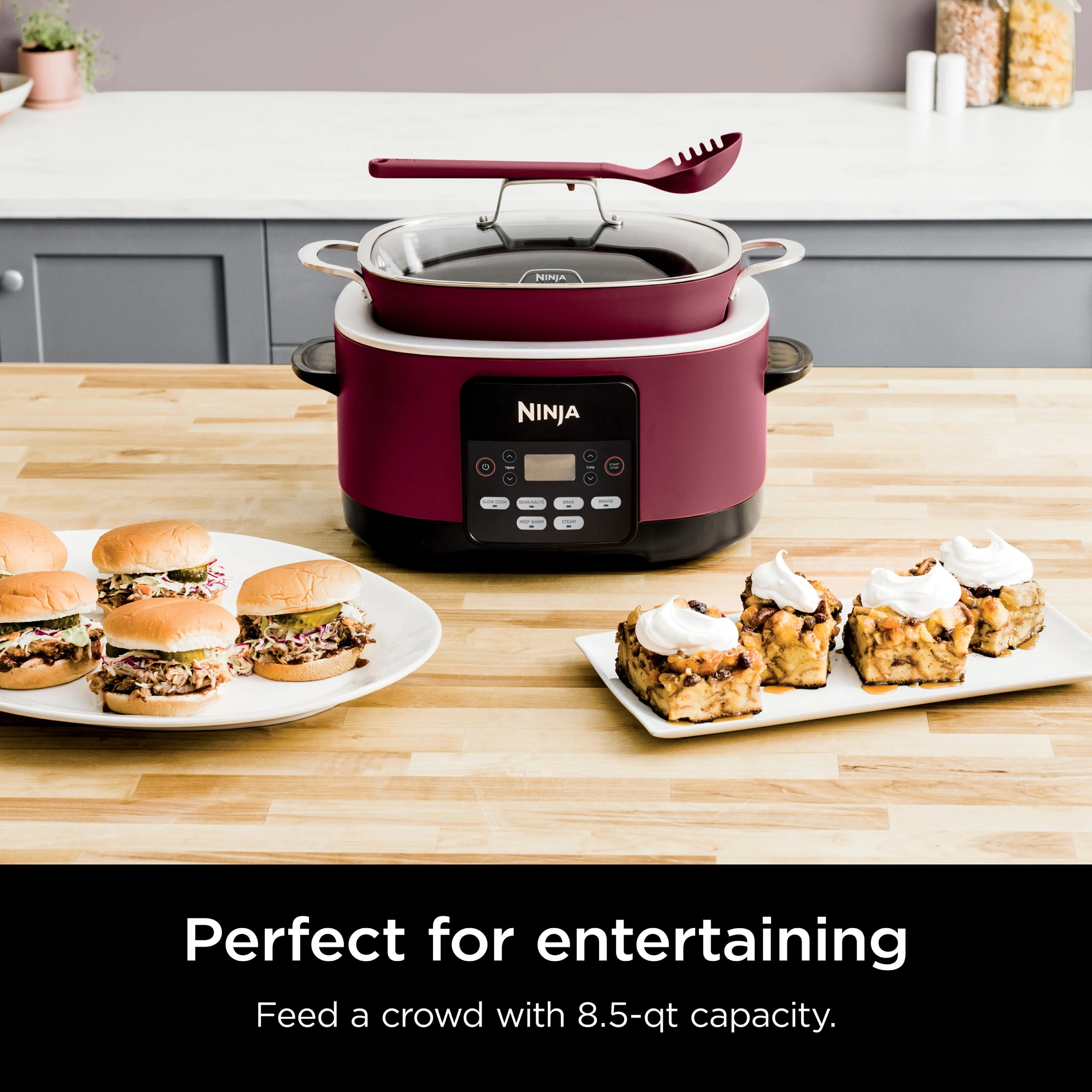 Ninja Foodi Possible Cooker 8.5qt Multi-Cooker, Cherry Tarte, MC1000WM - Image 4