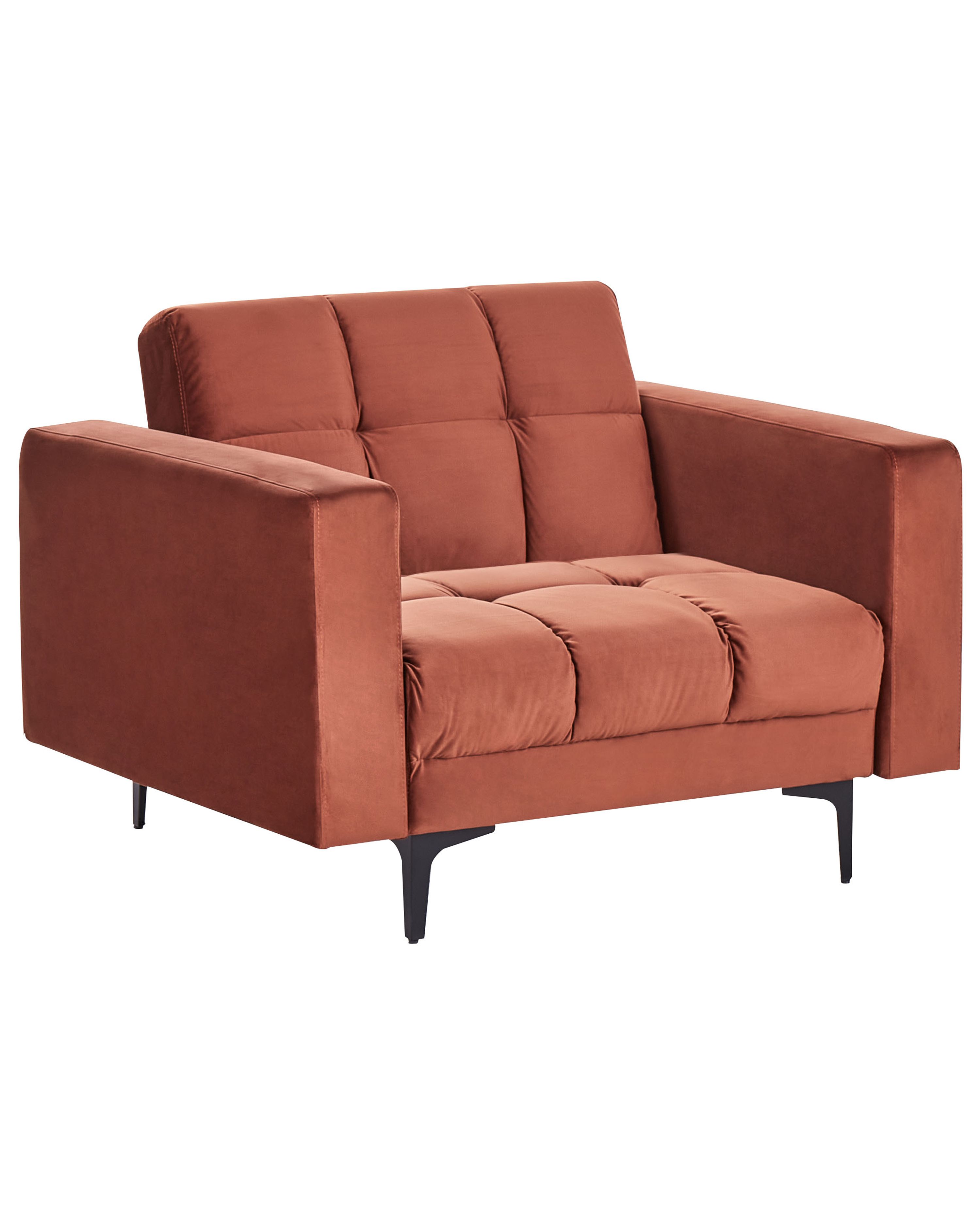 Armchair ALNES Velvet Light Red