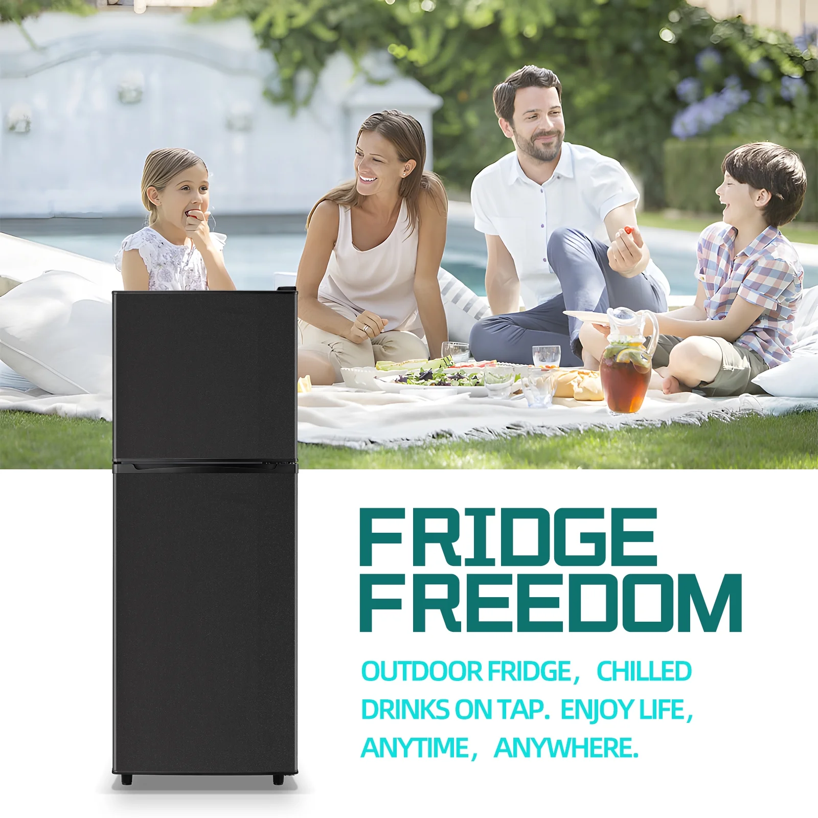 JIEJIA 5.0 Cu.Ft Apartment Size Refrigerators with Separate Freezer, 2 Door Refrigerator, Small Fridge with Freezer, Gray - Image 13