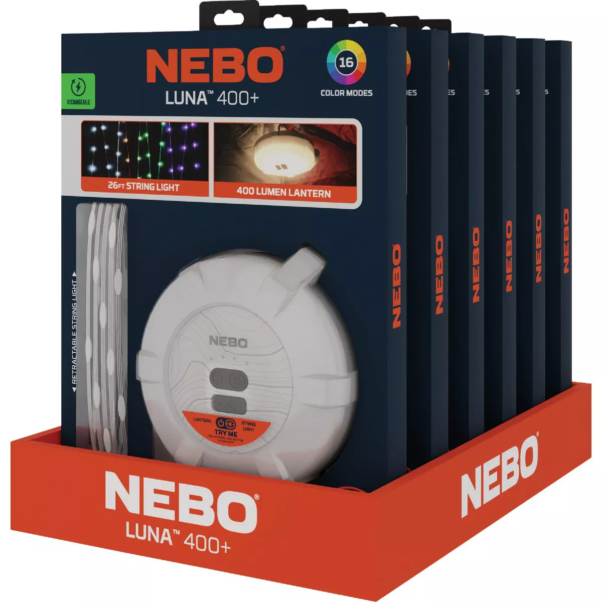 Nebo LUNA 400 Lm. LED Lantern & Color String Light