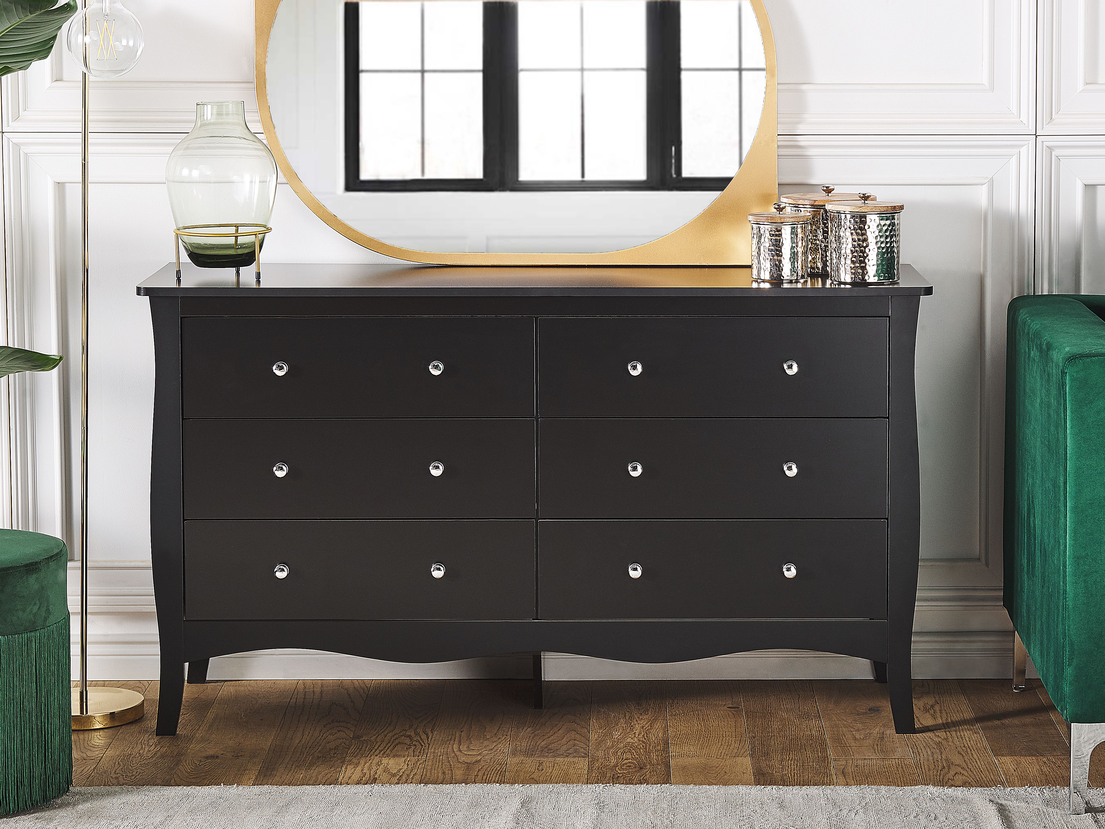 6 Drawer Chest WINCHESTER Black