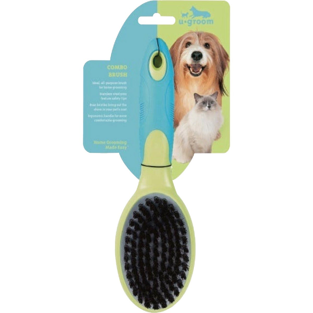 U-groom Combo Firm Bristle/Pin Pet Brush