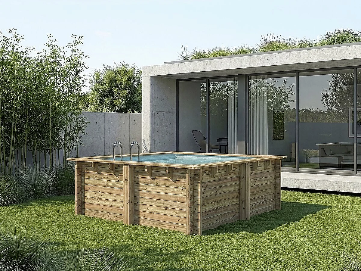 Piscine bois rectangle 