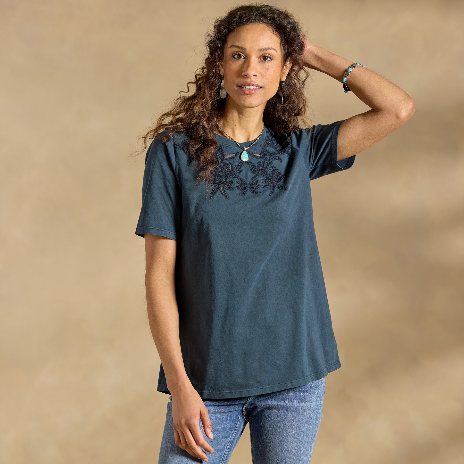 Toluca Lace Tee, Petite - Sundance Clothing