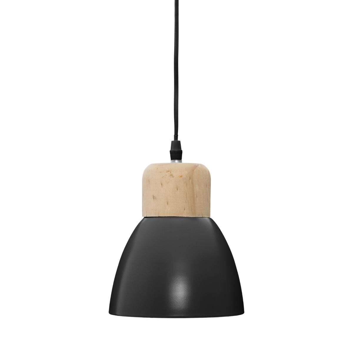 Metal Suspension lamp "Desy" Black, D.15 cm