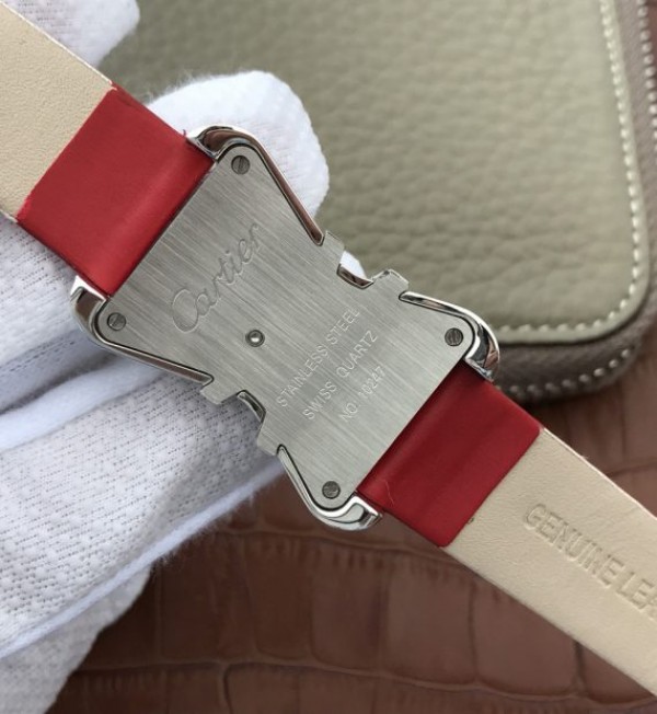 Replica Cartier High Jewelry Watches WJ306014 White Dial Red Fabric Strap - Top club