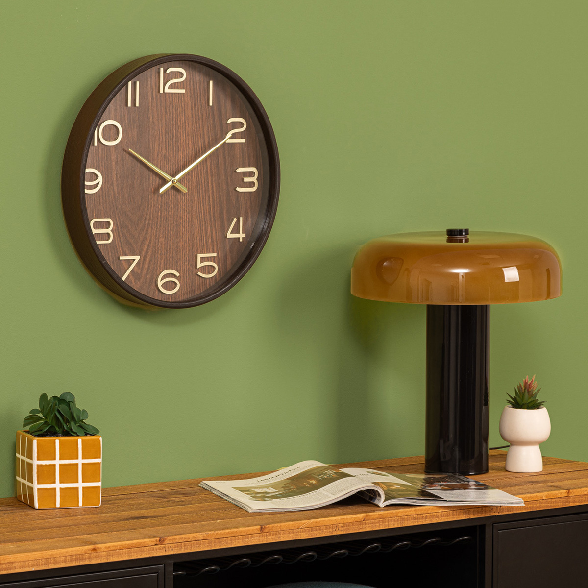Clock "Ivana" Wood, D. 38 cm