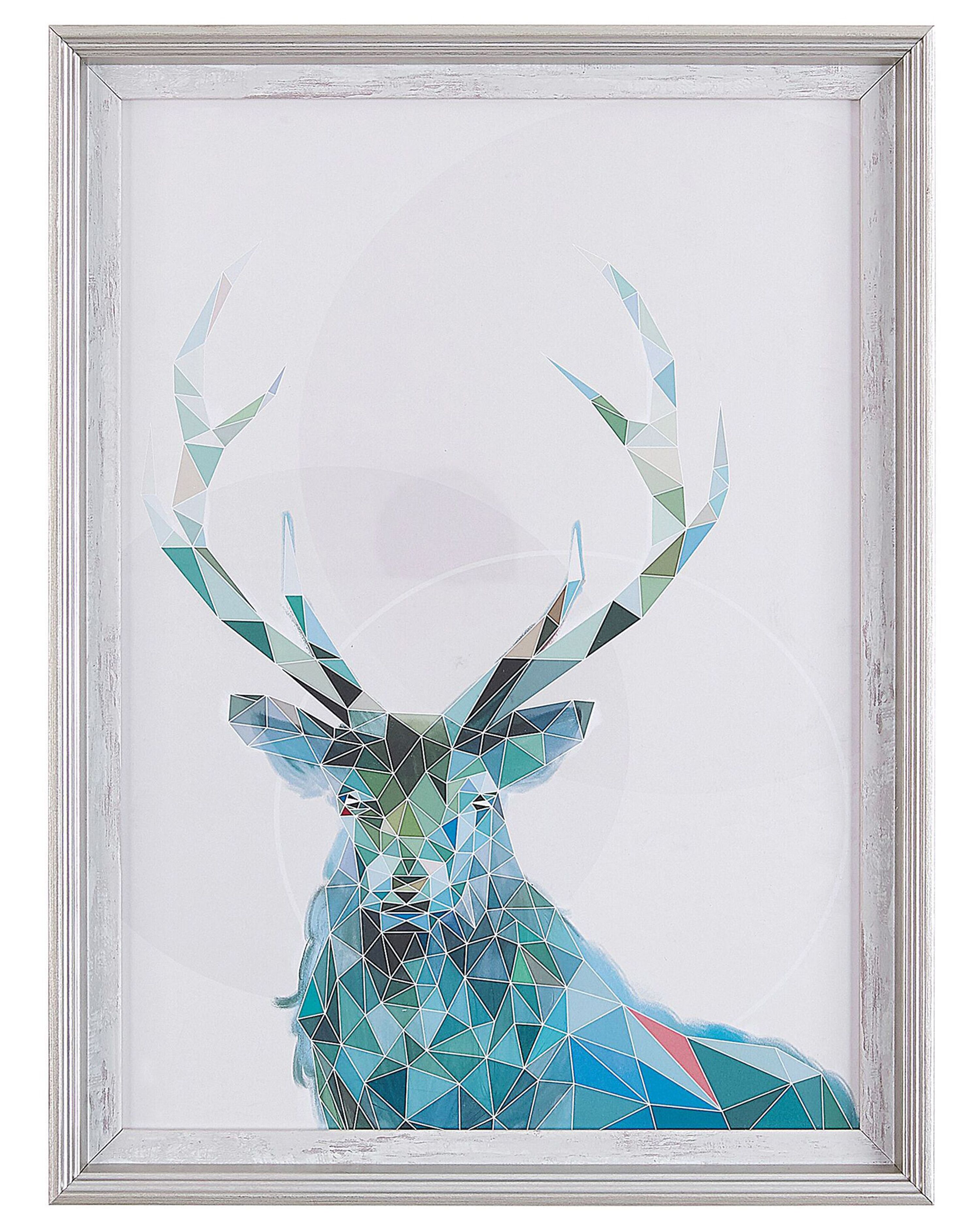 Framed Wall Print KAYES Animal Motif 30 x 40 cm Blue