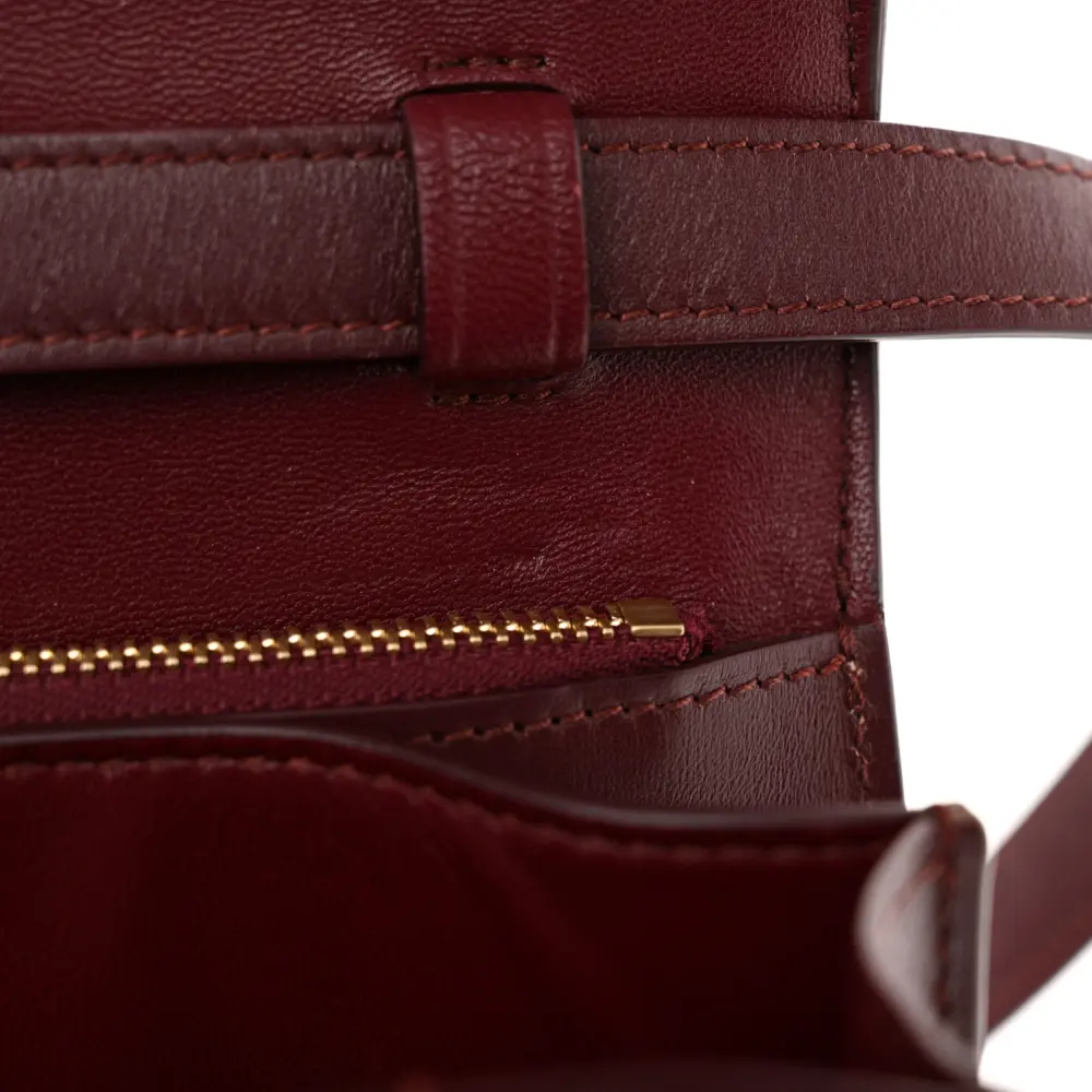 Celine Box Replica in Burgundy – Mirror Quality, Gold Hardware1:1High-quality replica