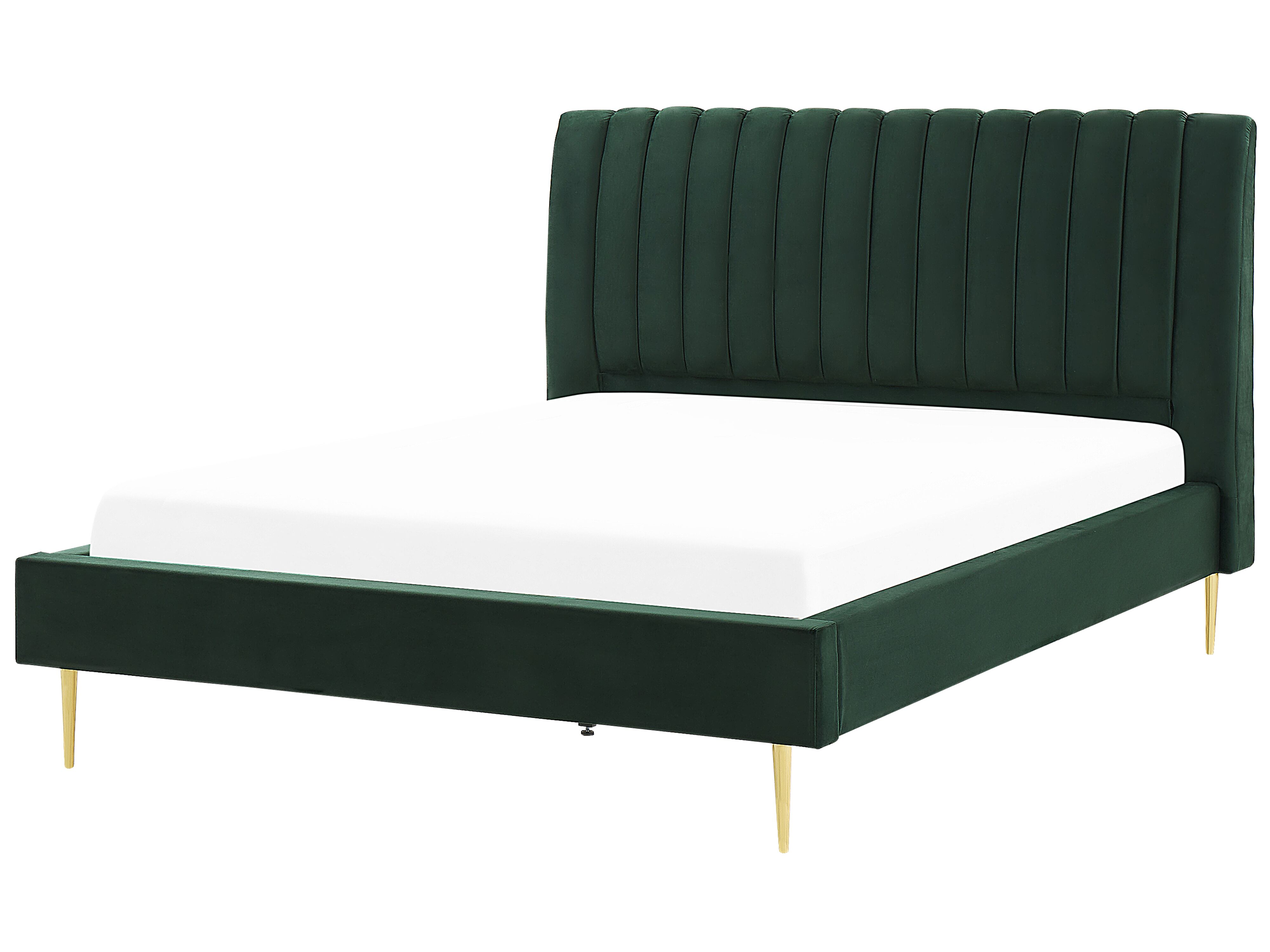 Bed Velvet MARVILLE 180 x 200 cm (EU Super King) Emerald Green