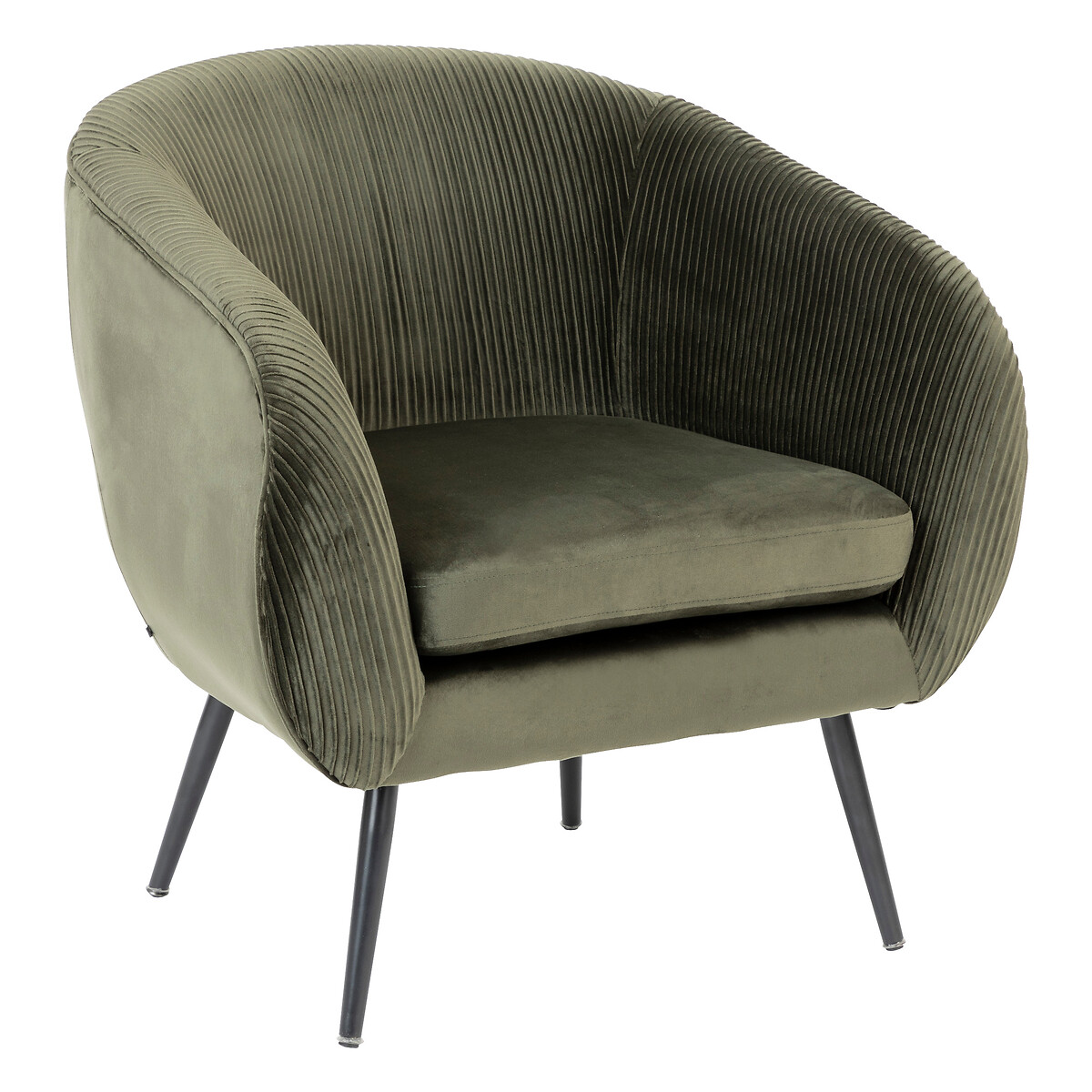 Armchair "Solaro" Khaki, Green velvet
