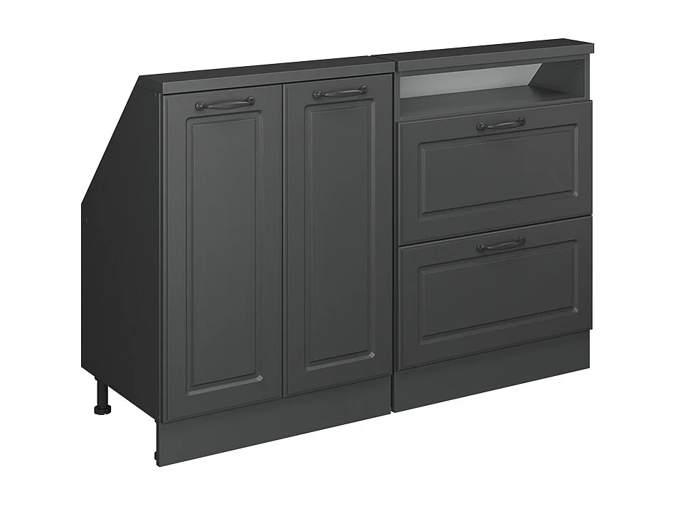 Ensembles de meuble de rangement sous pente anthracite maison de campagne/anthracite 120x46x81.6 rion