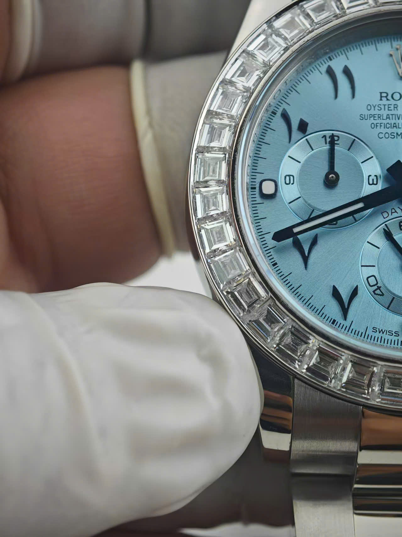 Rolex Cosmograph Daytona 116576TBR Replica Watch Platinum PT950 + Diamonds Custom 40mm - Top club