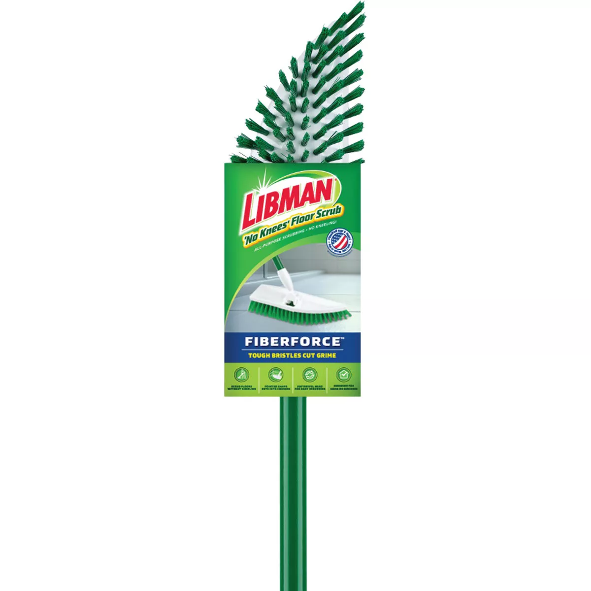 Libman No Knees Floor Scrub Brush with Handle