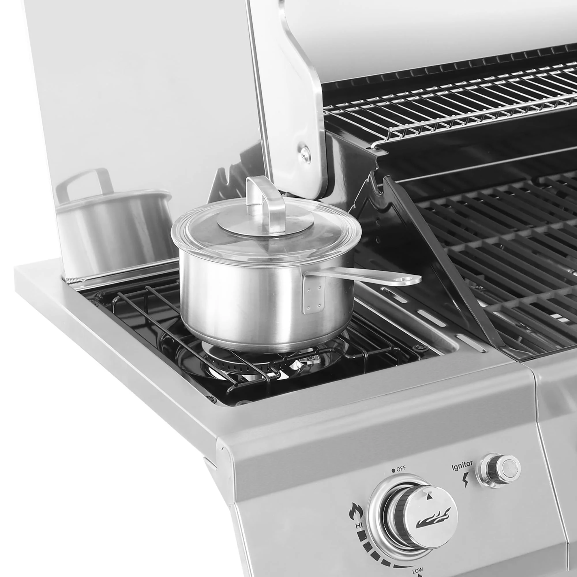 Stainless Steel 6-Burner Gas Grill - 74,000 BTU With Sear And Side Burner - Image 9 Stainless Steel 6-Burner Gas Grill - 74,000 BTU With Sear And Side Burner - Image 9