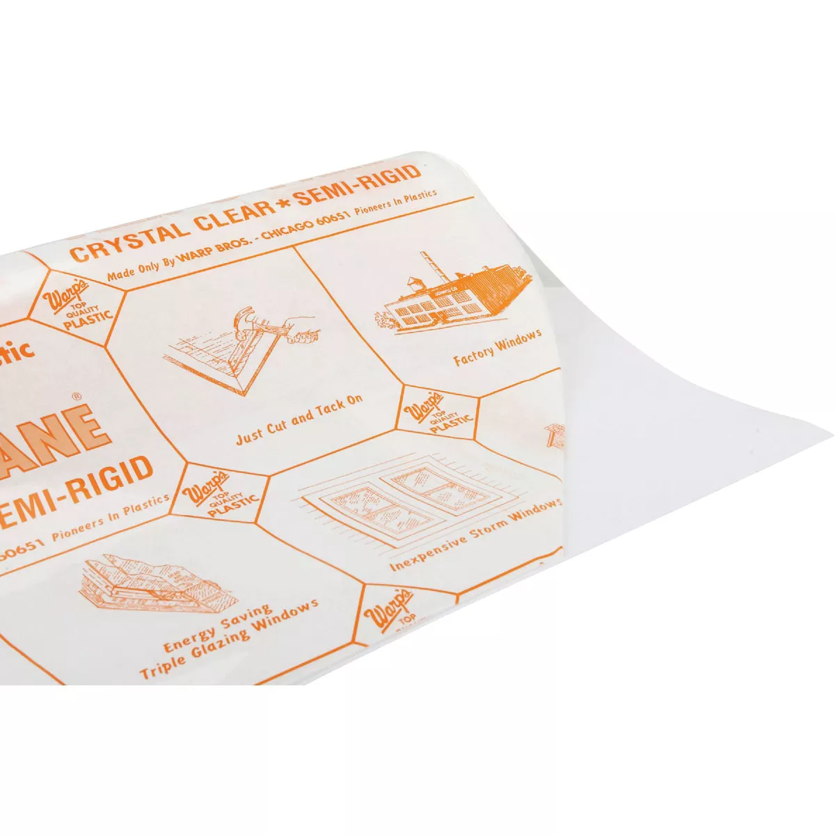Warp's Flex-O-Pane 36 In. x 150 Ft. x 5 Mil. Semi-Rigid Clear Plastic Sheeting