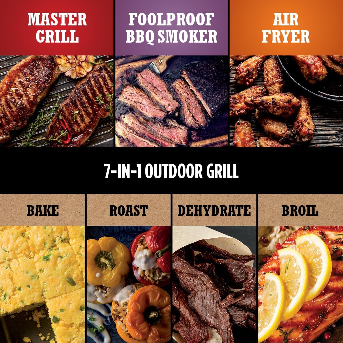 Ninja Woodfire Pro Outdoor Grill, 7-in-1, Grey XL With Built-In Thermometer - OG751 - Image 5 Ninja Woodfire Pro Outdoor Grill, 7-in-1, Grey XL With Built-In Thermometer - OG751 - Image 5