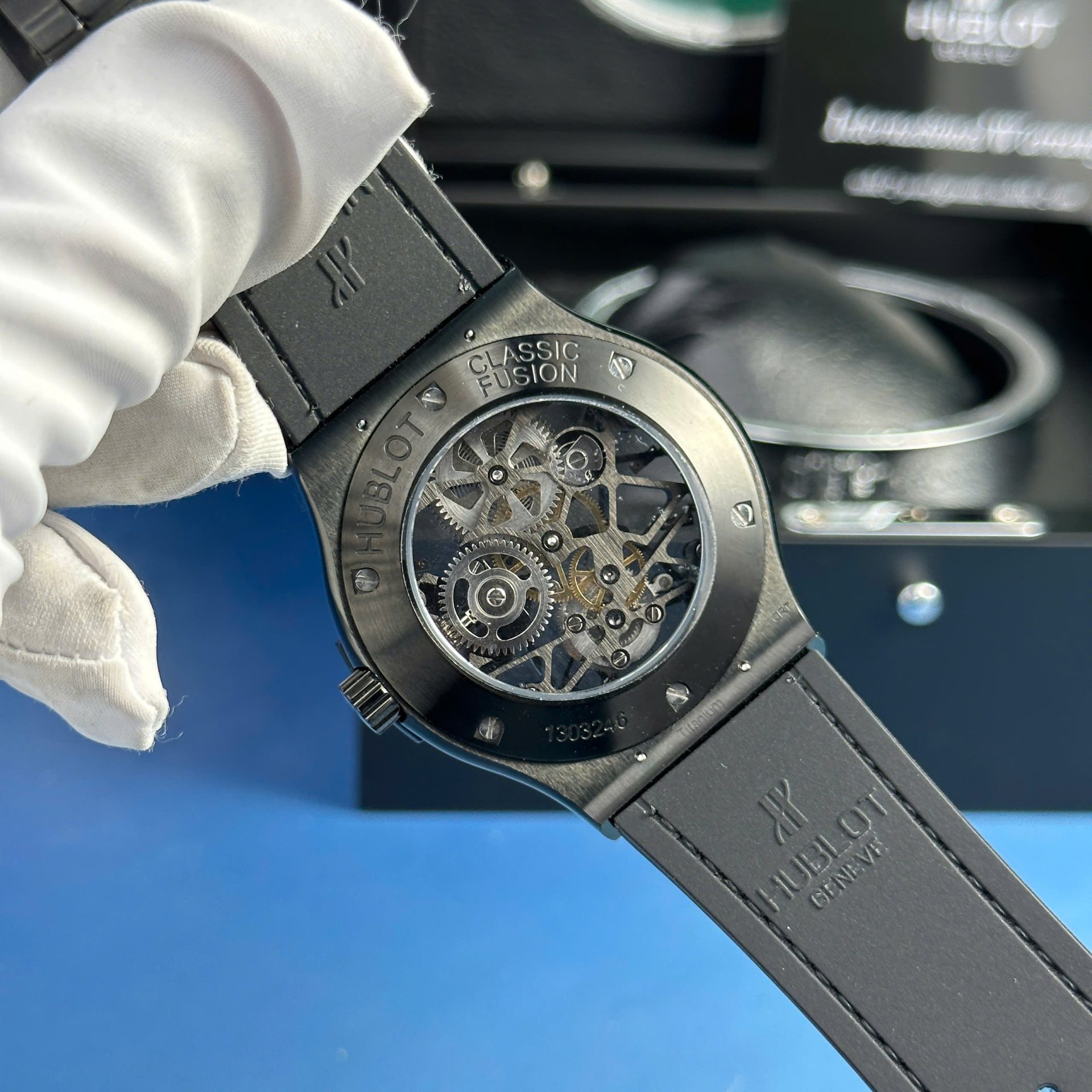 Hublot Replica Watch Classic Fusion Skeleton Tourbillon Black Ceramic 45mm - Top club