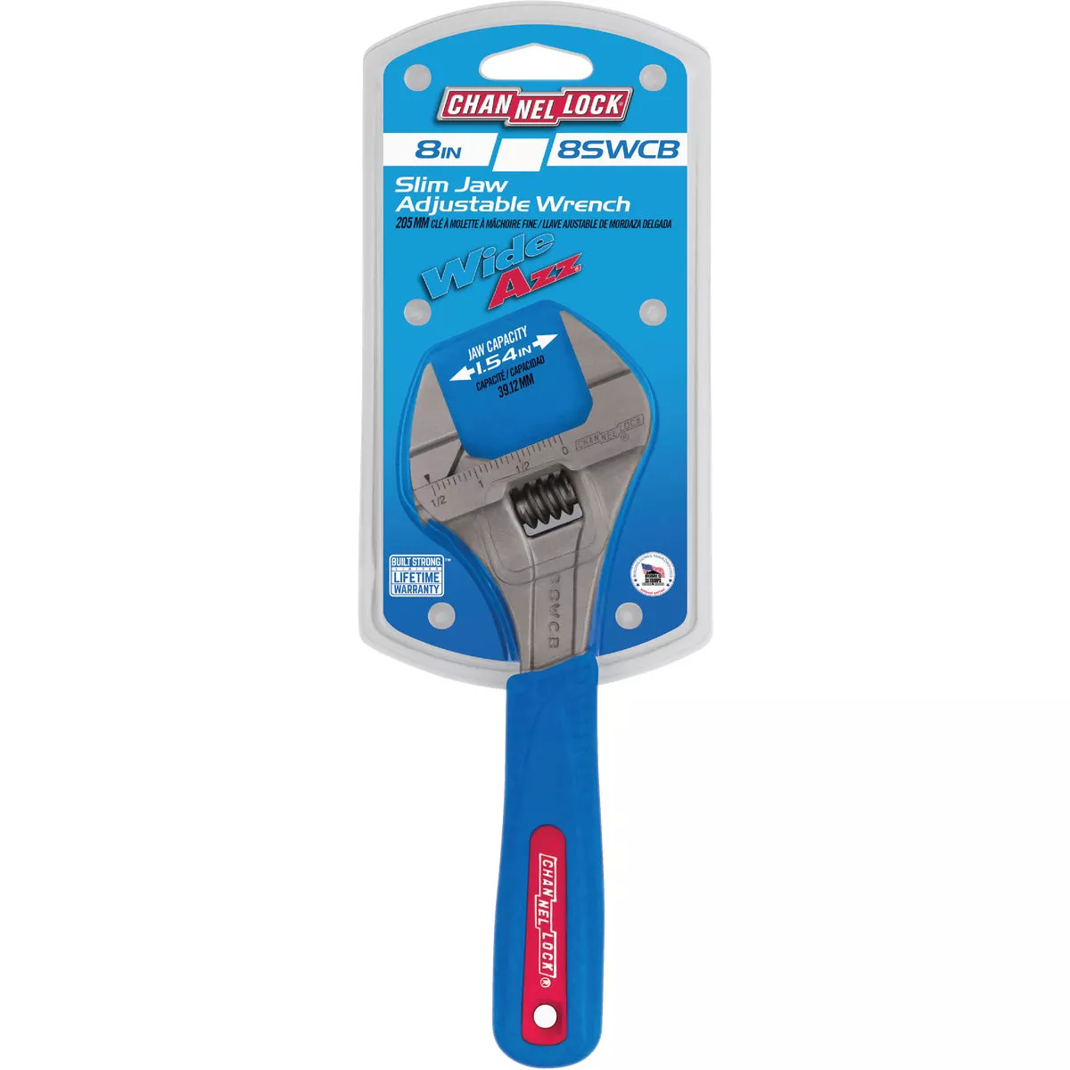 Channellock 8 In. Steel Xtra Slim Jaw Adjustable Pipe Wrench