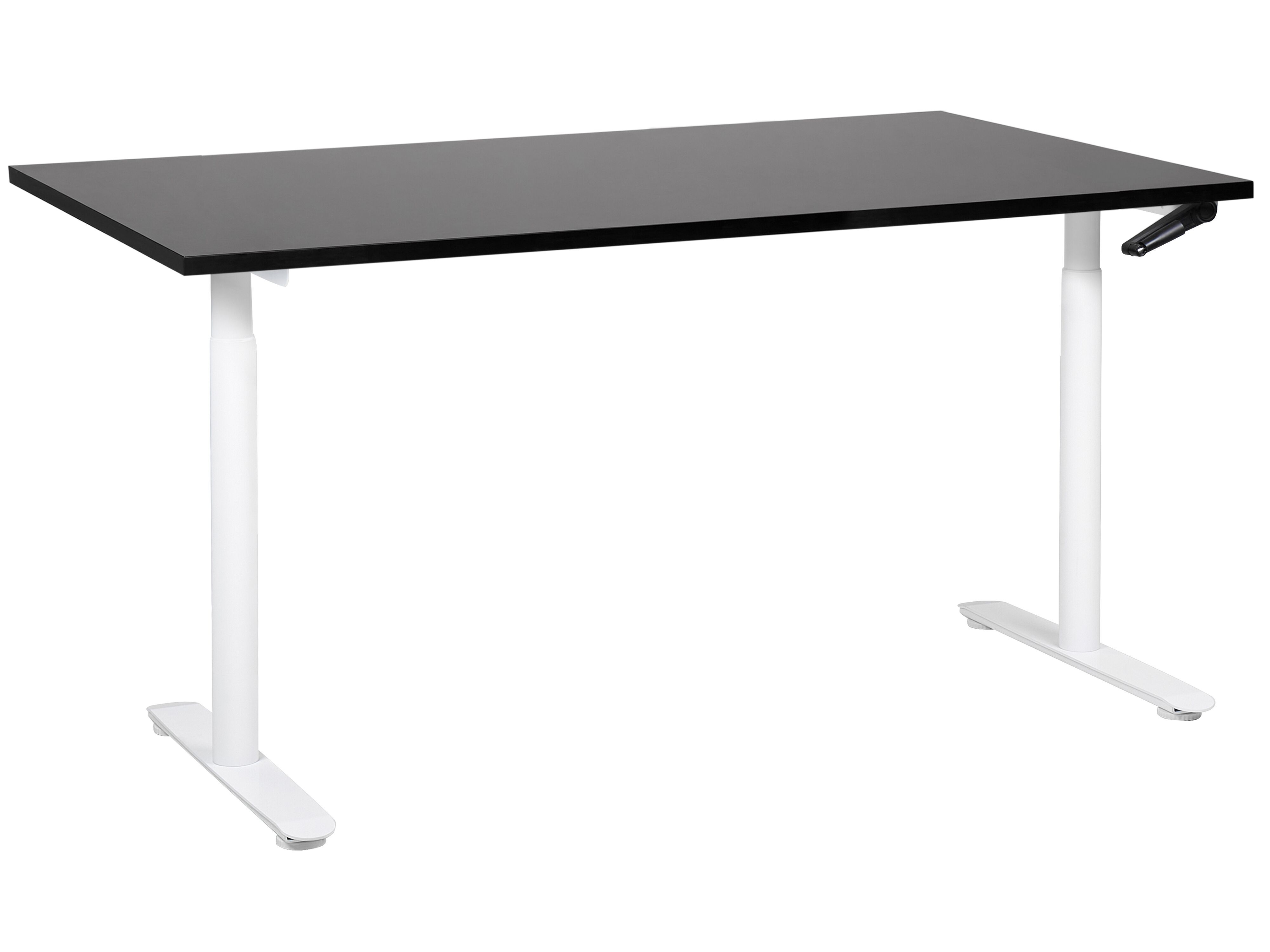 Manual Adjustable Standing Desk DESTINAS Black/ White 160 cm 72 cm