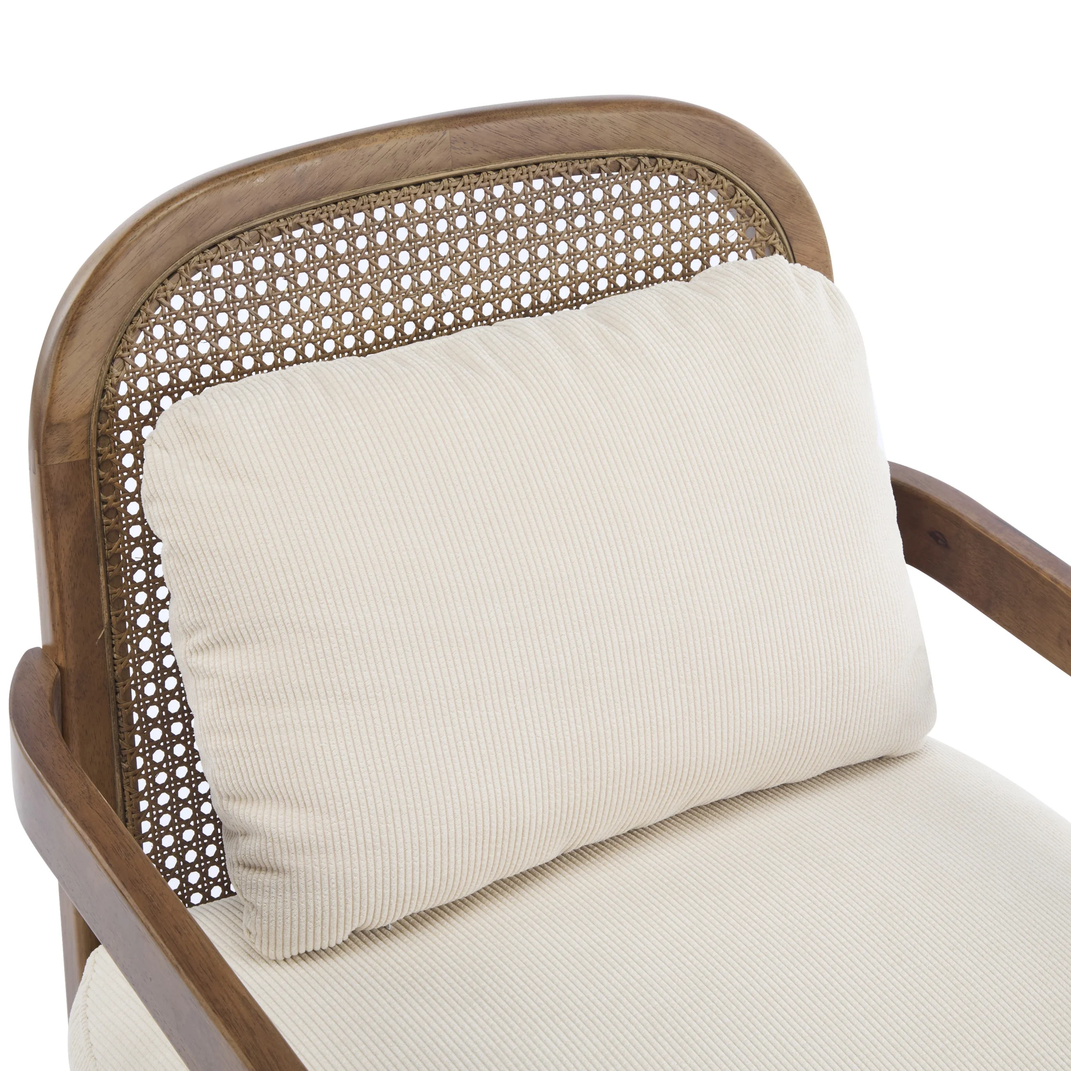 Christopher Knight Home Mid-Century Modern Accent Chairs, Wood Frame with Rattan Backrest, Grayish Green, Set of 2 - Image 20