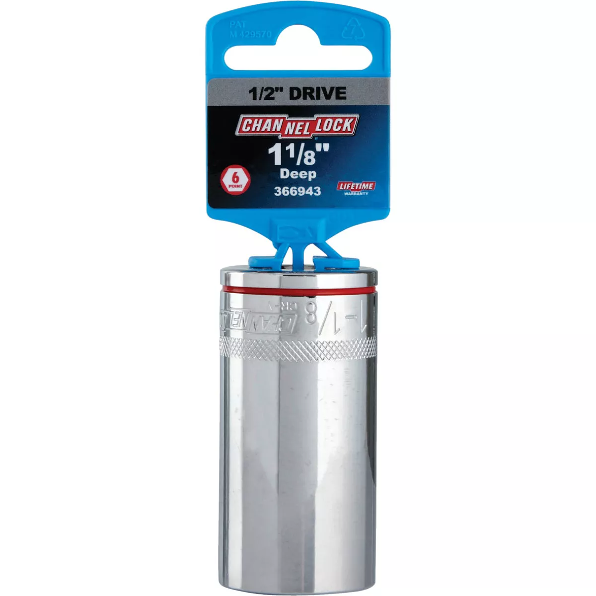 Channellock 1/2 In. Drive 1-1/8 In. 6-Point Deep Standard Socket
