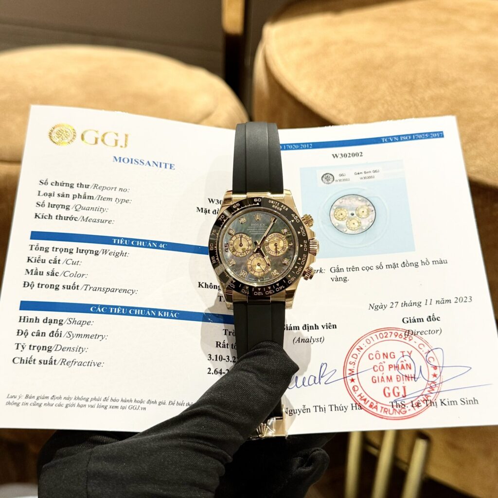 Rolex Daytona Replica Watch Purple Mother of Pearl Dial Moissanite BT Factory 40mm - Elite Watch Atelier