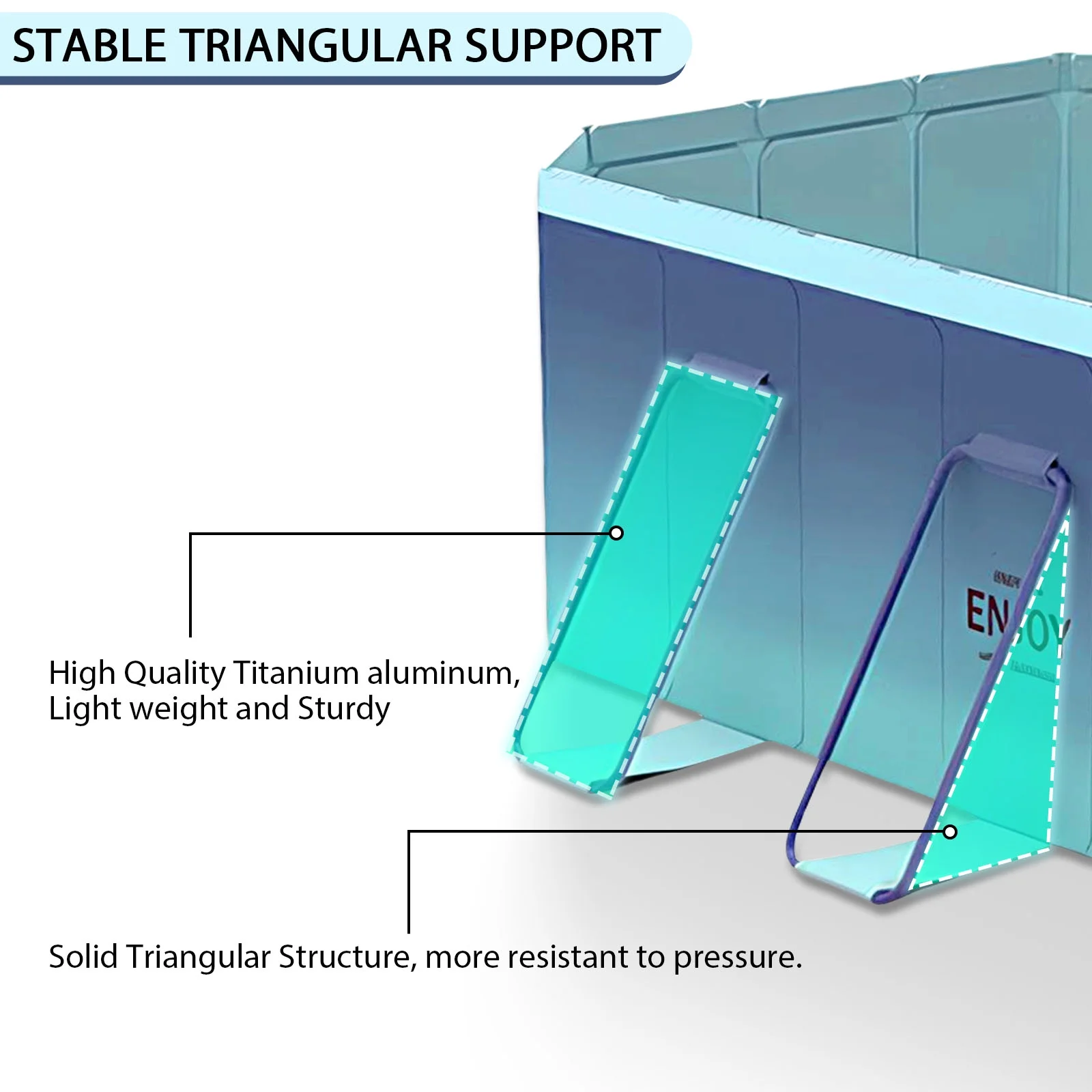 Foldable Swimming Pool, Large Non-Inflatable Outdoor Pools for Kids Adults Above Ground Pools, 116in - Image 10