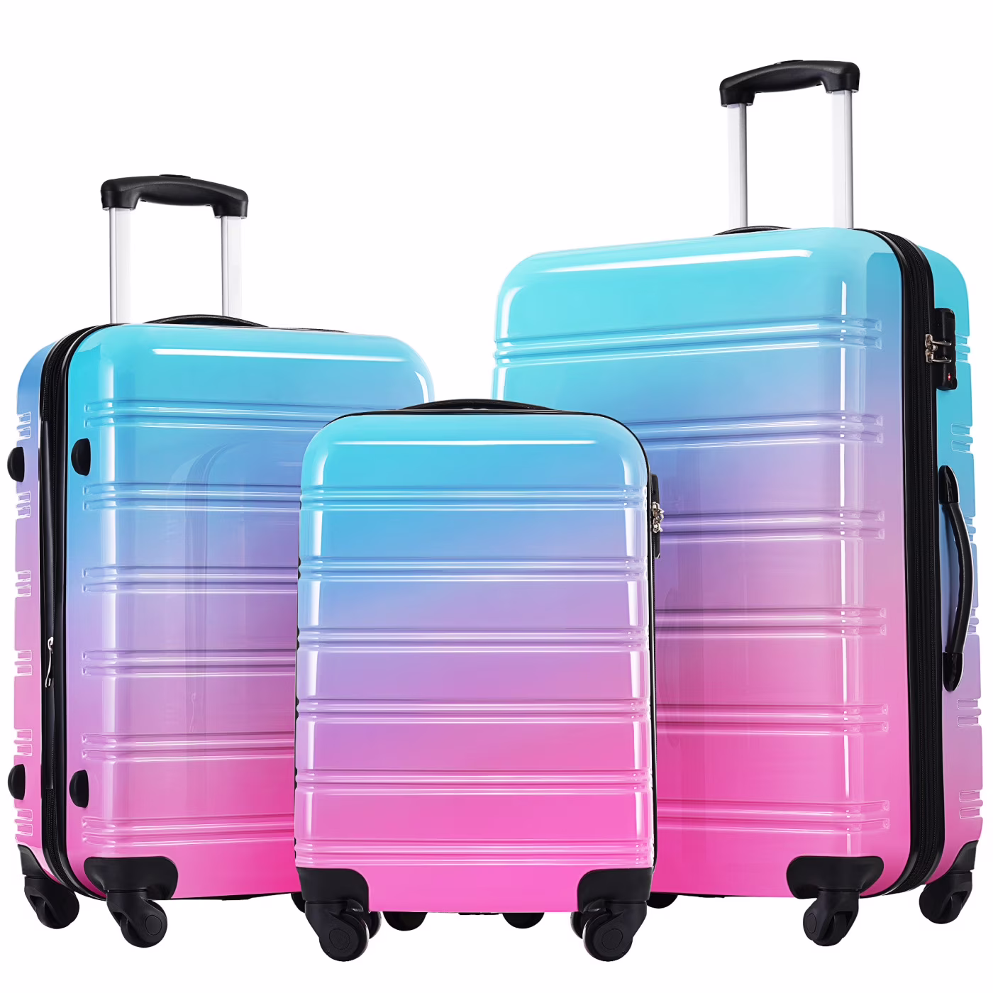 3 Piece Luggage Sets, Hard Shell Suitcase 20/24/28 Inches with TSA Lock and Spinner Wheels, Expandable Lightweight Travel Luggage for Men Women, Multicolor purple - Image 5