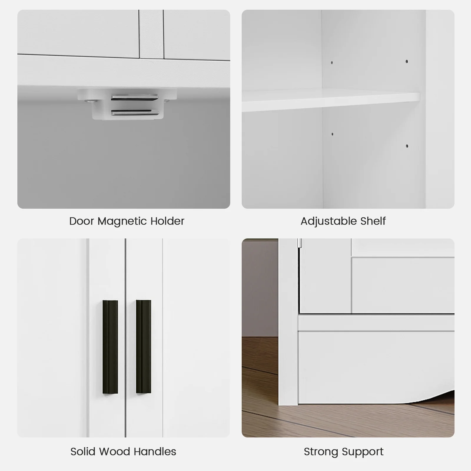 FANGSUM Rattan Storage Cabinet with 2 Drawers & 2 Shelves, Floor Cabinet for Living Room - Image 29