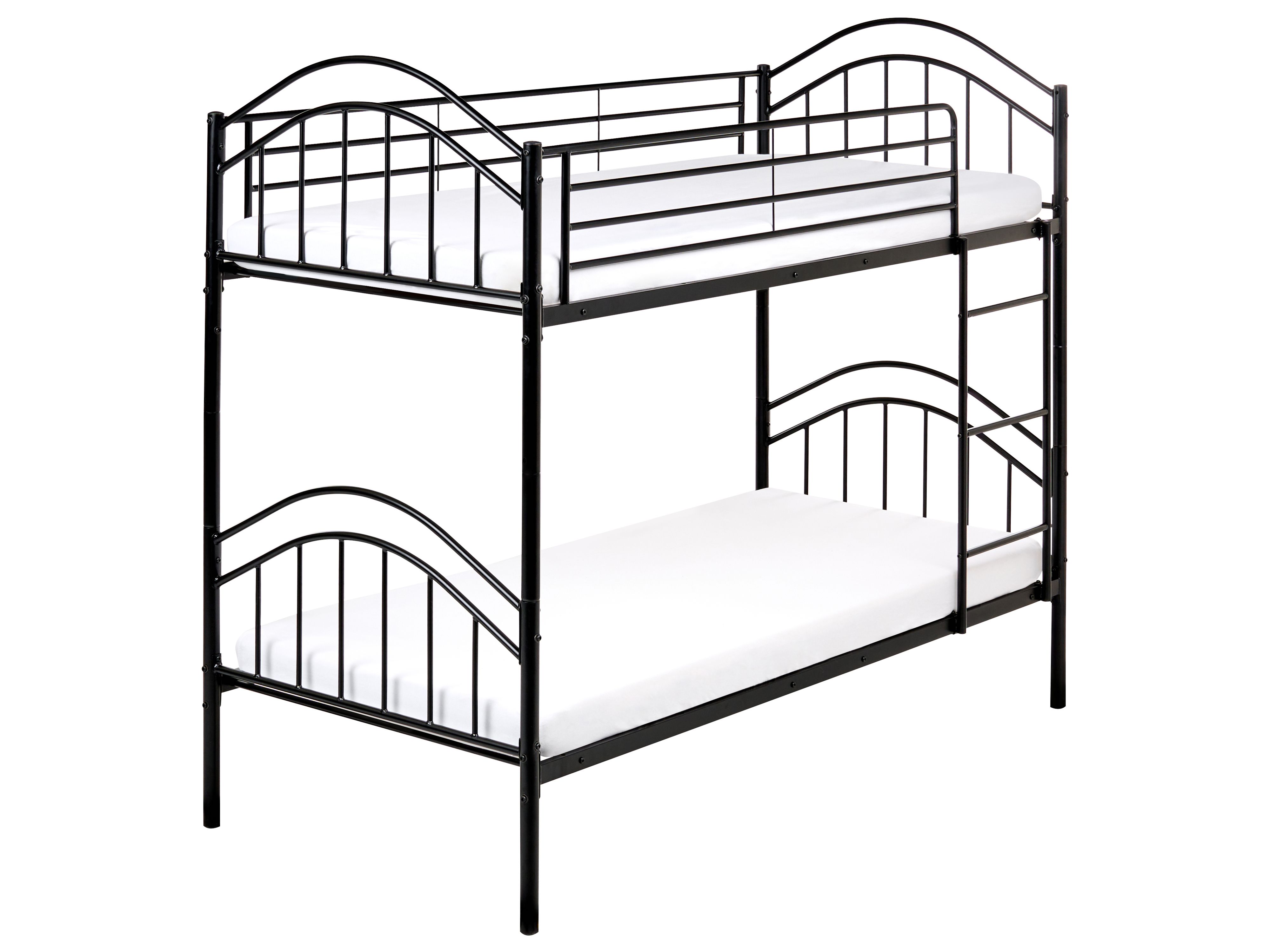 Bunk Bed Metal CHARTRES 90 x 200 cm (EU Single) Black