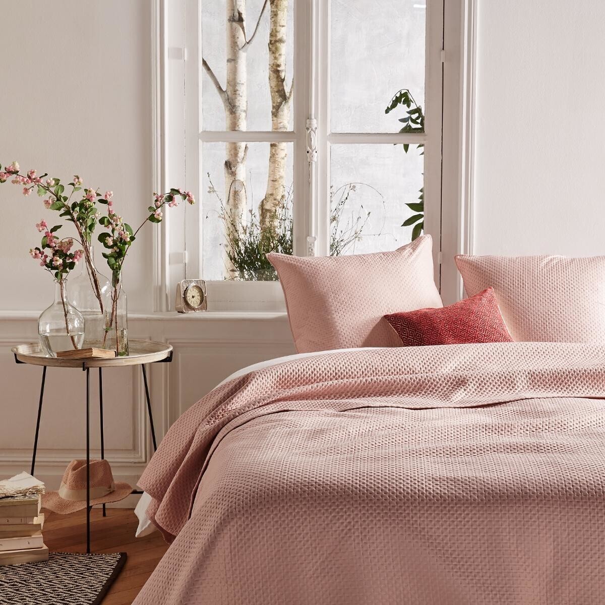 Bedspread, 2 pillowcases "Dolce" Pink, 260x240 cm