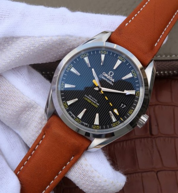 Replica Omega XF Aqua Terra 15,000 Gauss Anti-Magnetic Leather Strap A8500 - Elite Watch Atelier