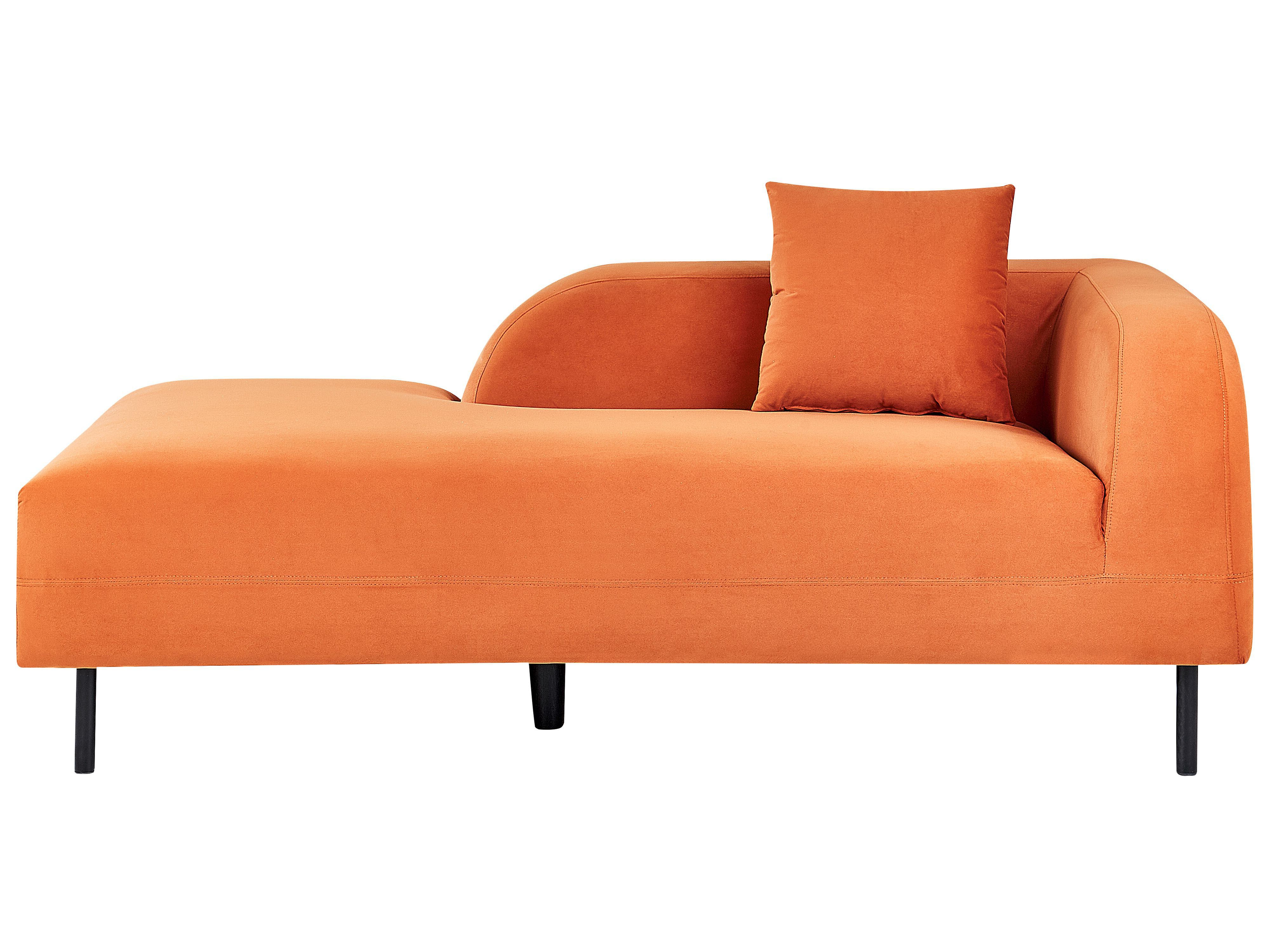Right-Hand Chaise Lounge LE CRAU Velvet Orange