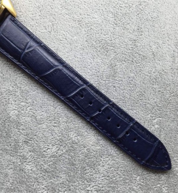 Replica Omega Globemaster Master Chronometer YG Case Blue Dial Leather Strap A8900 - Top club