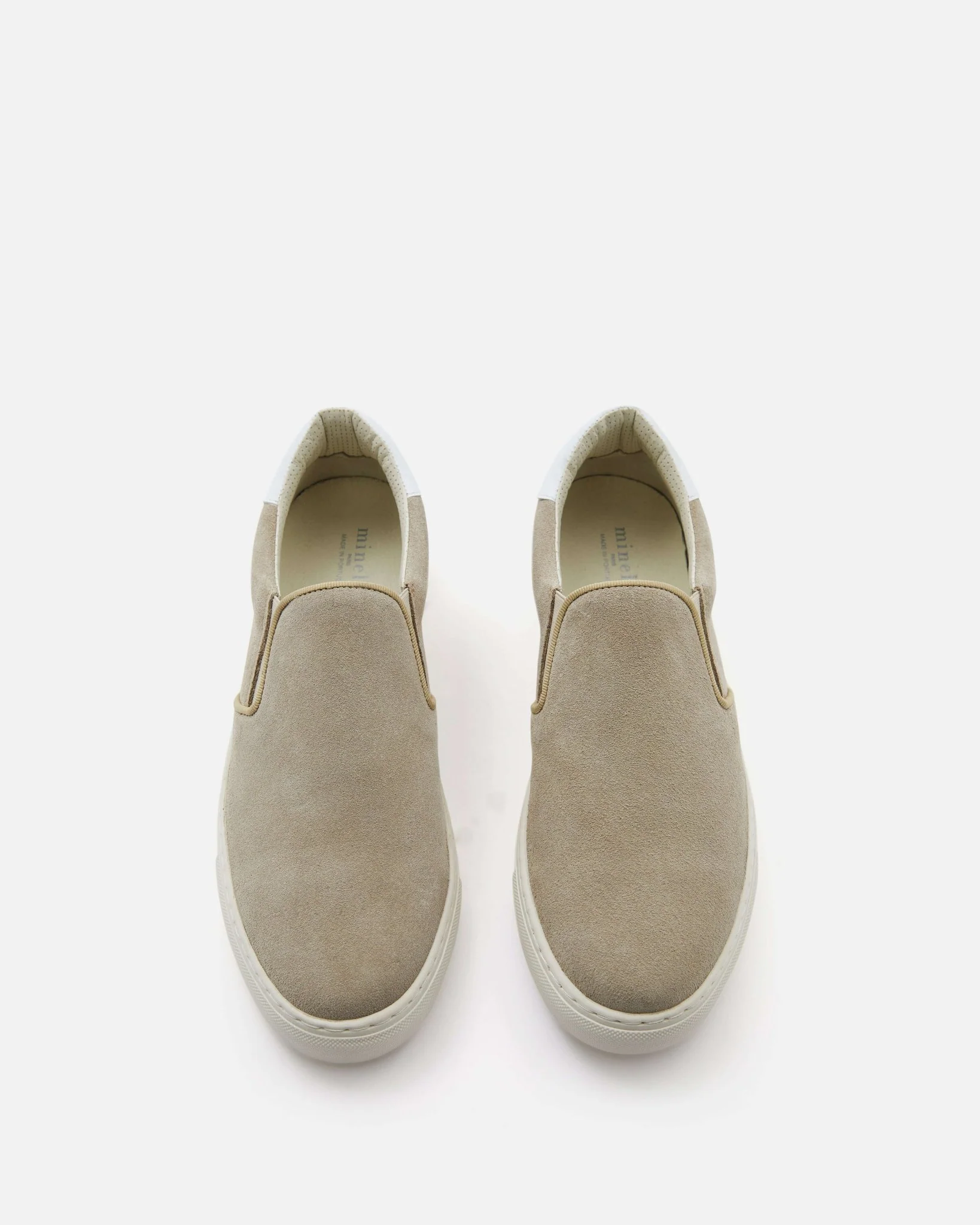 TENNIS CAZOON TAUPE - Tennis taupe en cuir suède