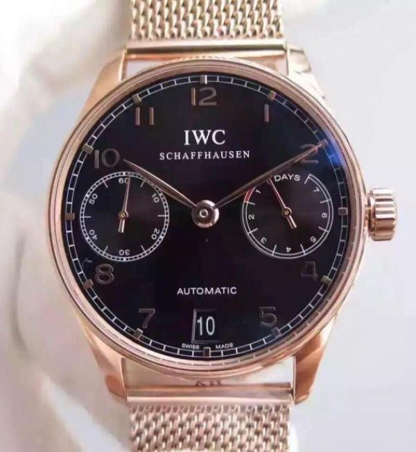 Replica IWC YL Portuguese RG IW5001 Black Dial - Top club
